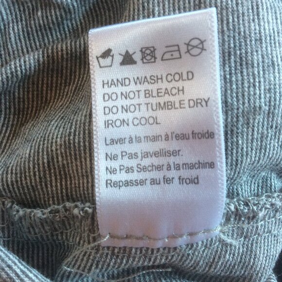 NYTT Gray & White Striped Lagenlook Wide Leg Racerback Festival Jumper SZ Medium - Picture 4 of 5